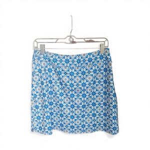 Ekouaer Blue Patterned Women's Skort Size M